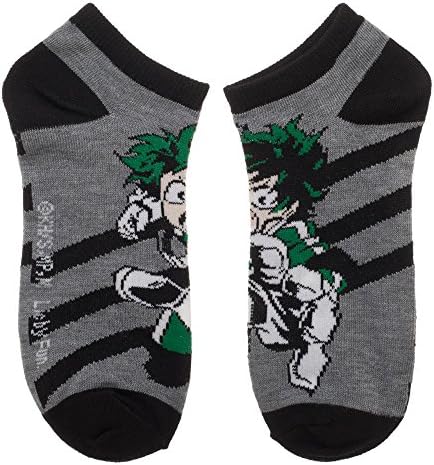 Биоворлд Мојот Херој Академија Обични Чорапи За Глуждот За Мажи 5-Пакет