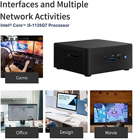 Intel NUC Nuc11pah5 Мини КОМПЈУТЕР, Четири-Основни i5-1135G7, 16GB RAM МЕМОРИЈА, 512GB SSD, Мини Компјутер Windows 11 Pro,