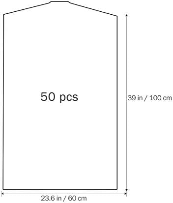 Облека Покрива Проѕирни Пластични Кеси ЗА Облека 50 ПАРЧИЊА 60х100см Облека Штит За Еднократна Употреба Облека Костум Торба Јасна Облека Виси Торба За Складирање Тор?