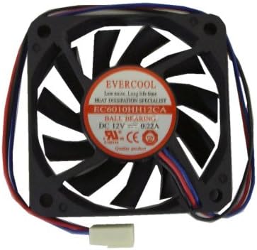 Evercool 60 x 60 x 10mm со голема брзина на вентилаторот 3pin, EC6010HH12CA