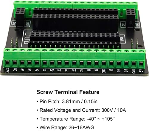 За Super Buckout Board 3,81mm / 0,15 Терминални блокови GPIO Expansion Board 3 типови излез за ESP32 модул ESP-WORT-32 ESP32-DEVKITC