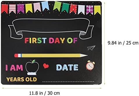 Nuobesty Kids Chalkboard Pizarrones para niños од 4 прв ден од назад во училишниот одбор знак Последен ден знак на табла за креда