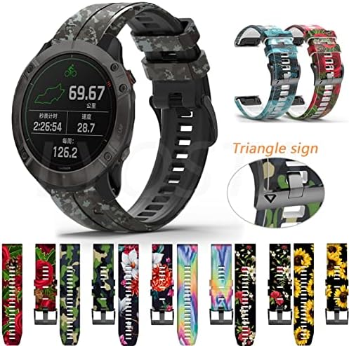 Kfaa 26/22mm Watchband За Garmin Fenix 6 6S 6X Pro 5 5X 5S Плус 3HR 935 MK1 Печатење Силиконски Бенд Брзо Ослободување Рачен Ремен Кореа