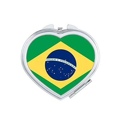 Национално знаме на Бразил Национално знаме Јужна Америка Земја на огледало за патување Преносен рачен џеб шминка