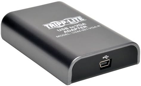 Tripp Lite USB 2.0 до VGA Dual/Multi-Monitor Надворешен адаптер за картички за видео графички картички, 128 MB SDRAM, 1080p, сиво