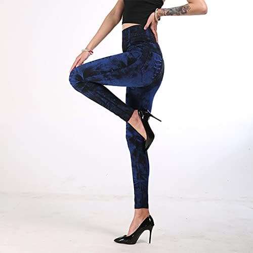 Businessенски бизнис врвови женски фармерки на дното на дното на јога панталони високо еластични тенок 3x хеланки за жени плус