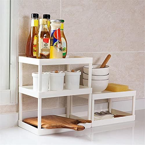 Тристепена полица за работна површина може да се постави козметичка решетка за складирање бања за складирање кујна кујна