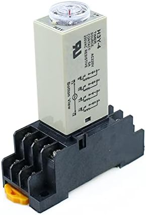 Uncaso h3y-2 0-1s напојување на тајмер за реле за одложување DPDT 8pins Напон: 220V 110V 24V 12V