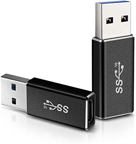[10Gbps] USB C Femaleен до USB машки адаптер, Warmstor USB A до USB C 3.1 Gen 2 Адаптер Поддршка за двојно еднострано синхронизација