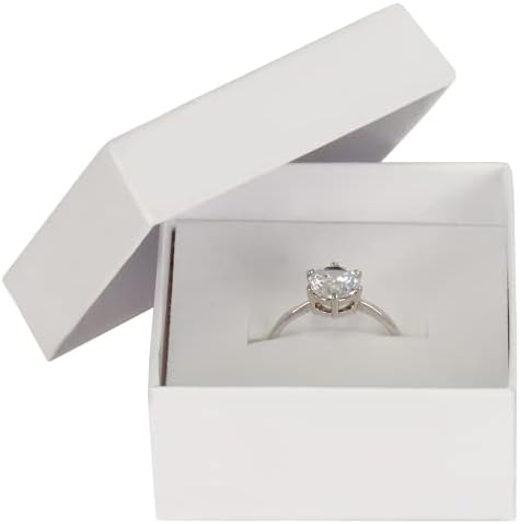 РИНГОВНИ РАБОТНИЦИ 10 Пак - 2 x2 x1 картонски кутии за накит со капаци и пена вметнете за прстени - мали кутии за подароци за прстени