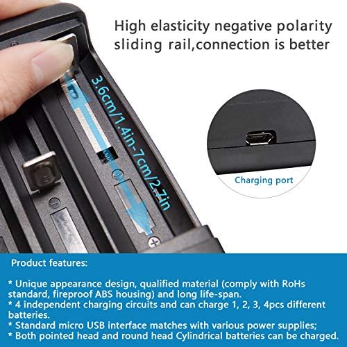 Hyperps USB Universal Smart Battery Charger за батерии од 3,2V LifePo4 со 12 парчиња 3,2V LifePo4 14430 4/5 AA 400mAh батерија што може да