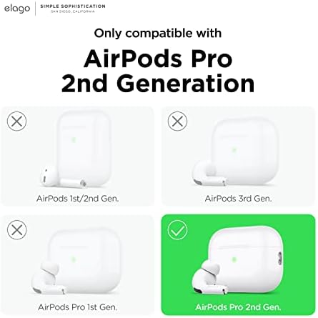 Елаго Сладолед Случај Компатибилен Со Airpods Про 2 Генерација Случај-Компатибилен Со Airpods Про 2 Случај Покритие, Карабинер