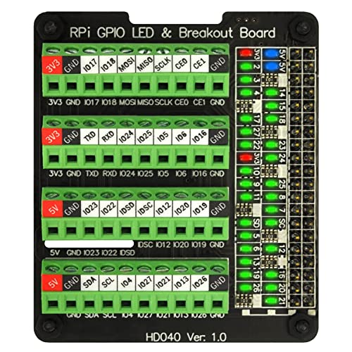 GPIO статусот LED Терминален блок на блок за развлекување за малина Пи А+ 3А+ Б+ 2Б 3Б 3Б+ 4Б