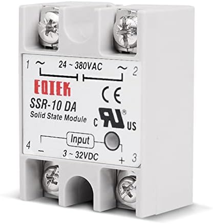 Релејд на цврста состојба 10А 25А 40А еднофазен модул 3-32V влез DC 24-380V AC SSR-10DA SSR-25DA SSR-40DA 1PCS, големина: 100A)