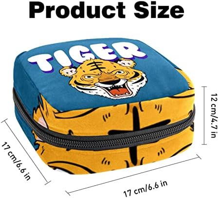 Животински тигар глава санитарна торба за складирање на салфетка торба за преносен период торба за жени тинејџерки, менструална