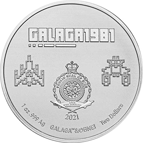 2021 Година Де Галага Пауеркоин 40 годишнина Обоена 1 Мл Сребрена Монета 2$ Ниуе 2021 Бу Брилијантен Нециркулиран