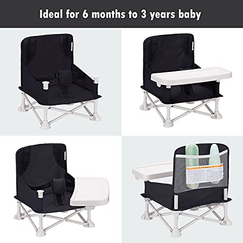 Седиште за засилување на патувањето Veeyoo - засилувач седиште за маса со отстранлив сад за јадење, преносно столче за бебиња