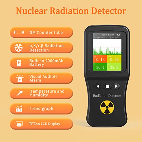 Начини на Geiger Counter нуклеарно зрачење детектор, дозиметар на зрачење со LCD дисплеј, бета гама зрачење монитор за зрачење,