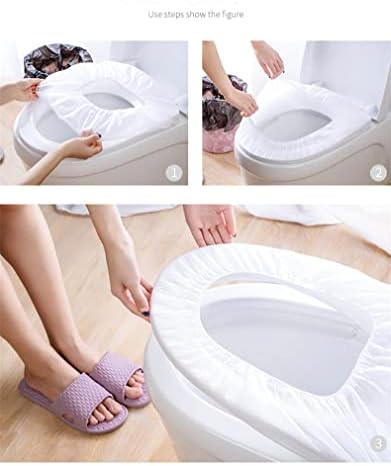 神祇 Premium Premium Elastic Band Seat Cover [50 пакувања] Водоотпорен тоалетен мат Универзален вклопен тоалет за тоалетно седиште за перници