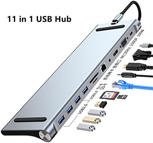 SDFGH 11 ВО 1 USB Центар Тип C ДО 4K-Компатибилен RJ45 SD/TF PD USB2. 0 3.0 За Адаптер За Докинг Станица За Лаптоп