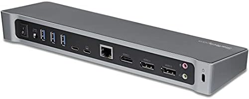 StarTech.com USB-C Dock - 4k Троен Монитор Лаптоп Докинг Станица Со Двојна DisplayPort &засилувач; HDMI - 100w Испорака На Енергија-USB-C, 4x USB-Центар-USB 3.1 Gen 1 Тип-C Dock-Windows &засилувач; MacBook