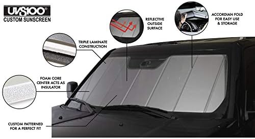 CoverCraft UV10726SV Silver UVS 100 Custom Fit Sunscreen за избрани модели на Volkswagen Jetta - ламинат материјал, 1 пакет