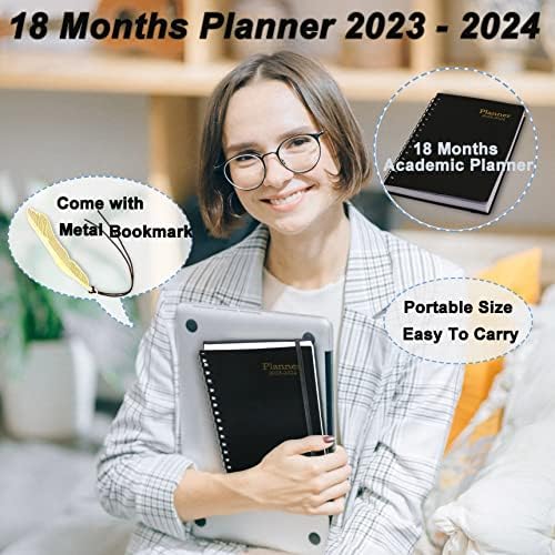 Xaowon Daily Planner 2023-2024, Неделен месечен планер 2023-2024 од јули 2023-декември 2024 година, 18 месечен академски планер со месечни