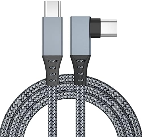 3м/10 СТАПКИ Тип Ц До Тип Ц Кабел Прав Агол 5А СУПЕР Брзо Полнење USB C Кабел Компатибилен Со Mac-Boo K Pro 2021