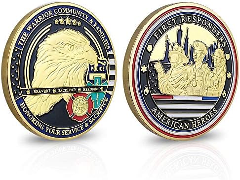 AtSKnSK Први Одговори Херој Предизвик Монета Американски ЕМС Полицијата Пожарникар Монета