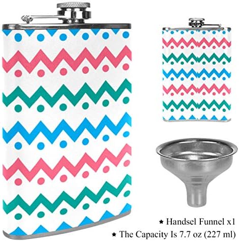 Колба за Колкови За Алкохол Од Нерѓосувачки Челик Отпорна на Истекување со Инка 7,7 мл Кожна Покривка Одлична Идеја За Подарок Колба