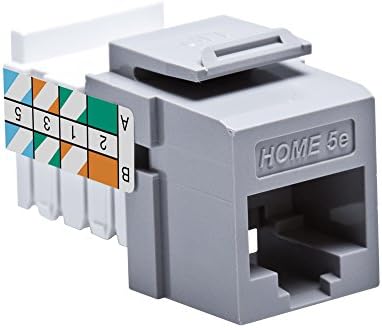 Левитон 5ЕХОМ-РГ5 Насловна 5е Прилепување Конектор, Т568А/Б Жици, Греј