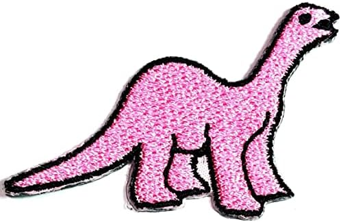 Кленплус 3 парчиња. Мини Розова Диносаурус Лепенка Диносаурус Цртан Филм Симпатична Везена Апликација Занает Рачно Изработени