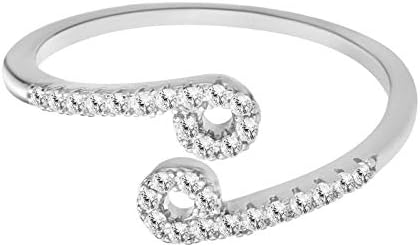 Прстени за свадба и ангажман Дванаесет соstвездија ringвонат електроплетирани розови златни дијаманти дама отворен прстен