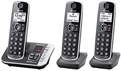 Panasonic Безжичен Телефон Со Врска До Мобилен И Дигитален Телефонски Секретар, 3 Телефони-Црна