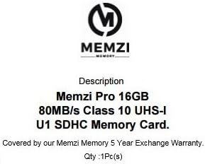 MEMZI PRO 16gb Класа 10 80MB / s Sdhc Мемориска Картичка За Canon PowerShot D30, D20, D10, N100 Дигитални Камери