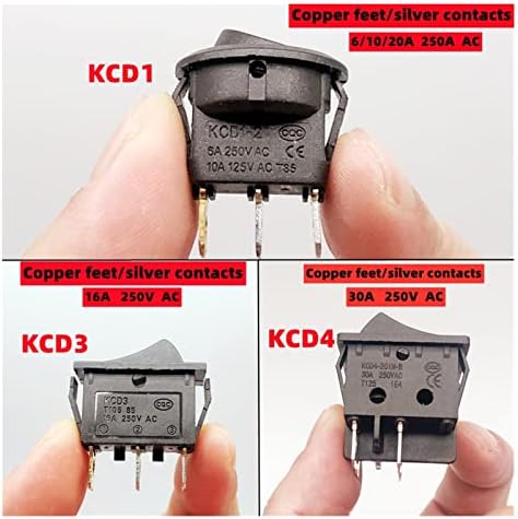 Прекинувач за рокер 4 ПАРЧИЊА, 3/4 Пин,Копче За Прекинувач За Мини Рокер, ВКЛУЧЕНО-Исклучено, 6/10/16/30А 250в Бакарни стапки/Сребрени Контакти, Електрична Опрема Со Осветл?