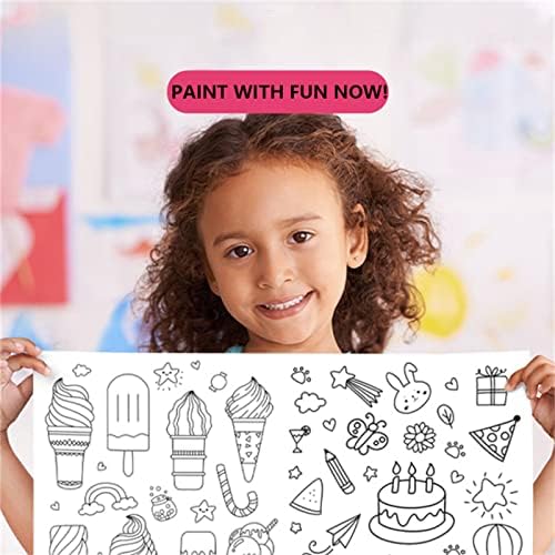 Детски цртање ролна за цртање хартија за хартија за хартија за деца, хартија за полнење во боја на цртање во боја, рано образовни играчки за