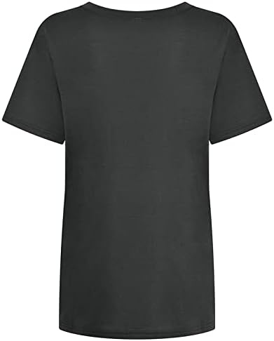 Плус големина летни врвови за жени, шема печатена кратка ракав екипаж спортска маица маици на врвови трендовски