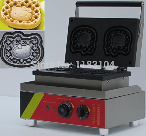 220V Електрична Белгија Белгијска здраво писе вафли производител машина пекара железна тава
