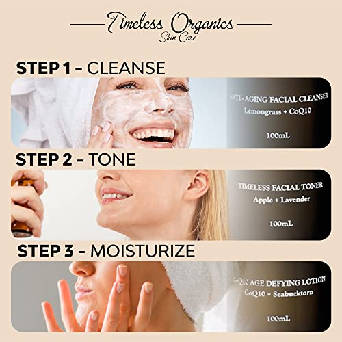 Безвремена органска нега на кожата против стареење-природна нега на кожата кај жени со кожа склона кон акни со миење на лице базирана на масло,