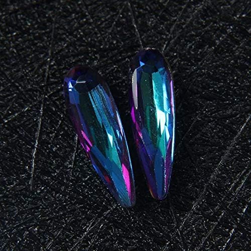 100 парчиња 3x10mm Кристал АБ рамен грб на ригистони Супер сјајни скапоцени камења во форма на дијаманти за нокти стакло нокти на ноктите rhinestones | | - -