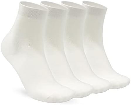 Бамсофт Мажи Чорапи Од Средината На Екипажот Оригинален Бамбус Мек Тенок Четврт Чорап, 4 Пара