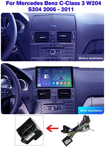 Шарм чекор 9 ИНЧЕН 2к Екран Андроид 12 За Мерцедес Бенц Ц-Класа 3 W204 S204 2006-2011 Автомобил Радио Стерео Со GPS Навигација/Carplay/БТ