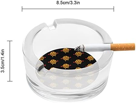 Планета за пица стакло од пепелници околу цигарите на фиоката за пепел