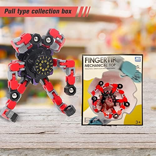 Rogиро Gyro Fidget Spinner, DIY Deformable Chain Links Robot Robot Robot For For Adults and Child