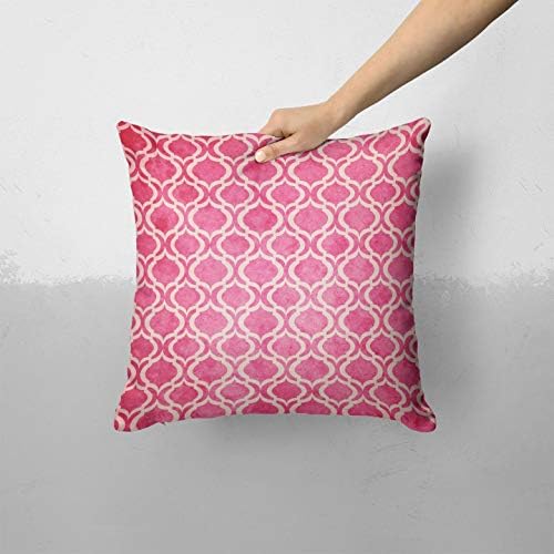 Iirov Deep Pink Bubble Morrocan Model - Прилагодено украсен украс за домашен или отворен капакот за фрлање перница плус перница поставена за софа, кревет или кауч