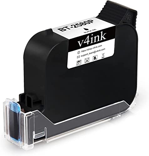 v4ink Bentsai Пренослив Рачен Печатач Handjet Основен Сет И Bt-2580p Растворувач Брзо Суво Мастило Кертриџ Пакет