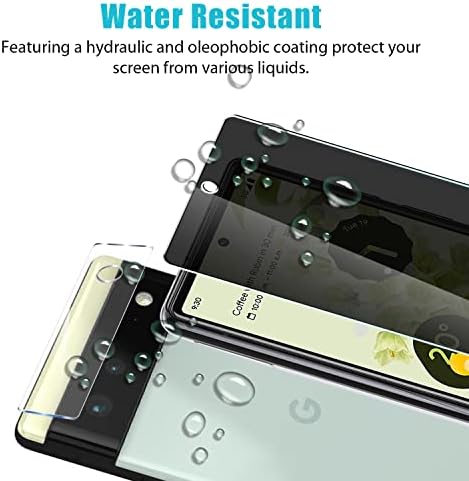 Зекинг [2+2] Пакет за Google Pixel 6A Privacy Tempered Glass Ecter заштитник и заштитник на леќи за леќи на фотоапаратот, [Anti-Dractch] HD