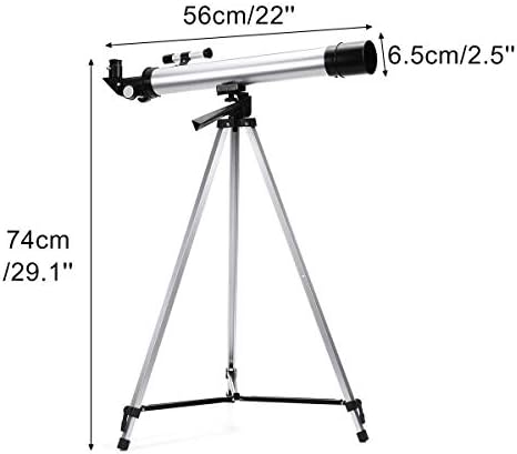 Телескопфор деца и почетник, 60мм чиста решетка, фокусна должина од 900мм, Детски телескопфор Истражување на Месечината, кратери, преносни телескопелунски