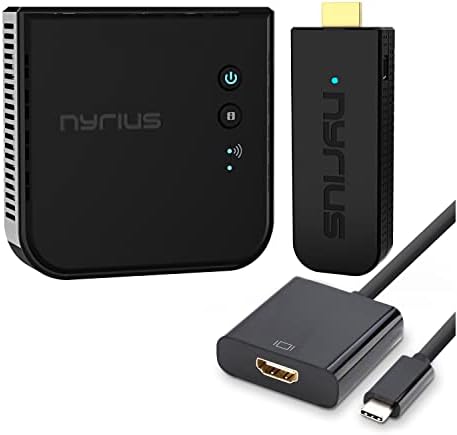 Nyrius aries Pro+ безжичен HDMI видео предавател и приемник за да пренесува видео од 1080p до 165 'од лаптоп компјутерски кабелски